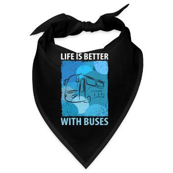 Bus Busfahrer Schulbus Autobus Busfahrerin - Bandana - Schwarz - Vorne