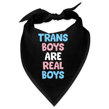 Trans-Jungs sind echte Jungs - Bandana - Schwarz - Vorne