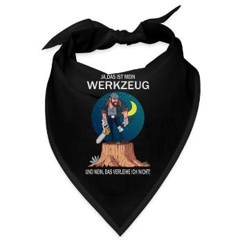 Holzfäller und sein Werkzeug - Bandana - Schwarz - Vorne