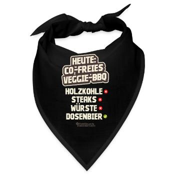 Veggie BBQ CO2-neutral ohne Fleisch und Holzkohle - Bandana - Schwarz - Vorne
