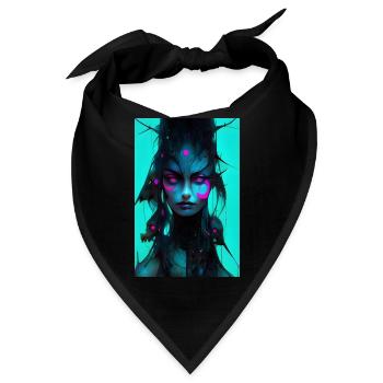 izup2u abstract anime girl - Bandana - Schwarz - Vorne