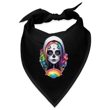 Halloween - Rock & Regenbogen - Bandana - Schwarz - Vorne