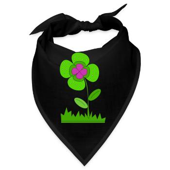 Glücksklee - Bandana - Schwarz - Vorne