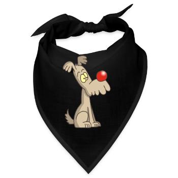 Lustiger und niedlicher Hund - Bandana - Schwarz - Vorne