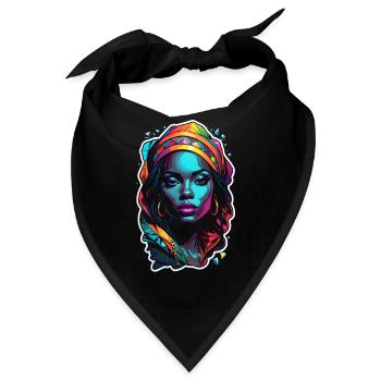 Afro Frau - Schönheit - Bandana - Schwarz - Vorne