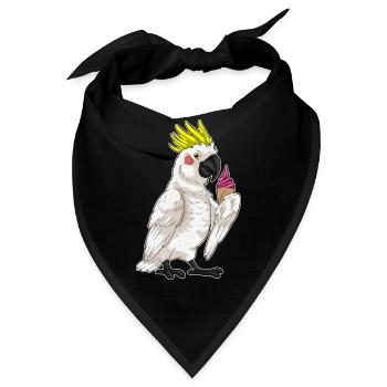 Papagei Waffeleis - Bandana - Schwarz - Vorne