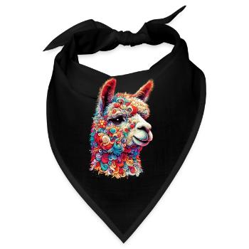 Alpaka - Bandana - Schwarz - Vorne
