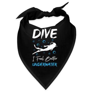 Dive I Feel Better Underwater - Bandana - Schwarz - Vorne