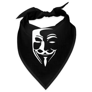 anonymous maske - Bandana - Schwarz - Vorne