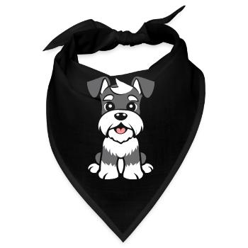 Schnauzer - Bandana - Schwarz - Vorne