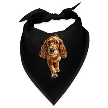 Cocker Spaniel - Bandana - Schwarz - Vorne