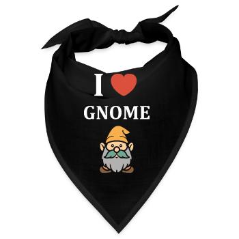 Ich liebe Gnome - Bandana - Schwarz - Vorne
