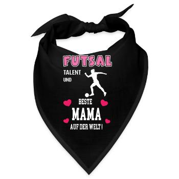 Futsal Beste Mama Mutter Muttertag Geburtstag - Bandana - Schwarz - Vorne