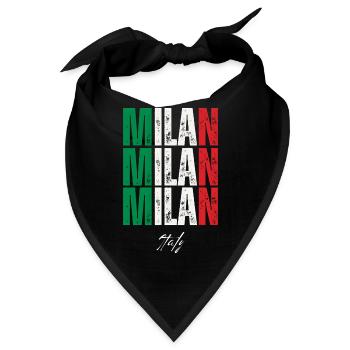 Mailand Italien, Souvenir von Mailand - Bandana - Schwarz - Vorne