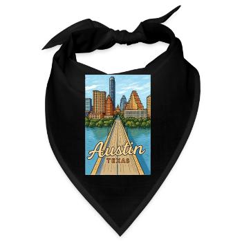Austin Texas - Bandana - Schwarz - Vorne
