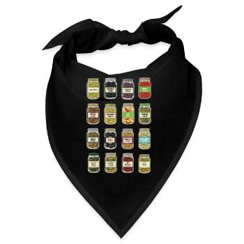 Oliven Im Glas - Bandana - Schwarz - Vorne