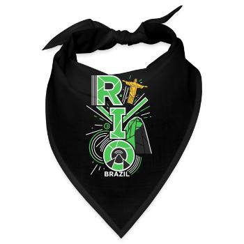 Rio de Janeiro Christusstatue Zuckerhut - Bandana - Schwarz - Vorne