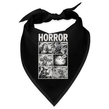 Horror Comic mit klassischen Monstern - Bandana - Schwarz - Vorne