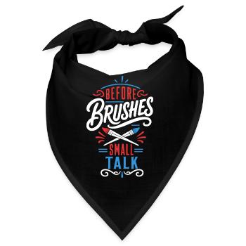 Malen – Pinsel und Small Talk - Bandana - Schwarz - Vorne