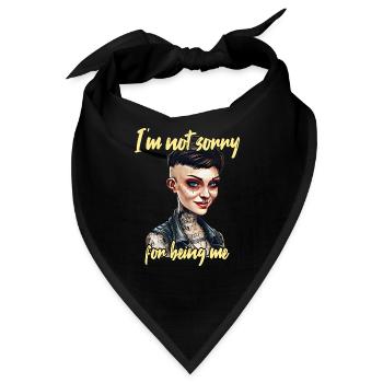 Stolz auf meine Individualität - Bandana - Schwarz - Vorne