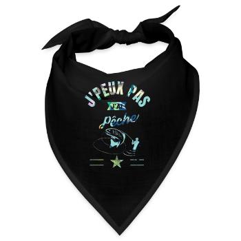 I Can't I Fish Fisherman T-shirt - Bandana - Schwarz - Vorne