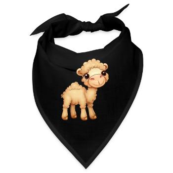 Flauschiges süßes Dromedar - Bandana - Schwarz - Vorne