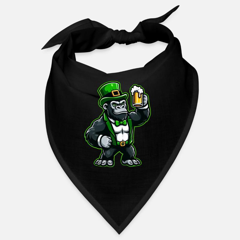 St. Patrick's Gorilla & Bier Cartoon Bandana
