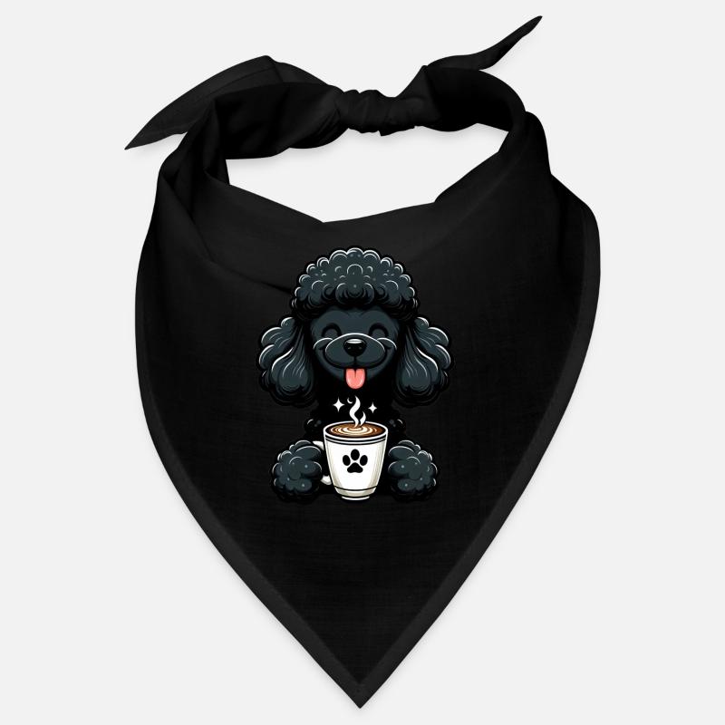 Poodle with coffee for early risers Bandana