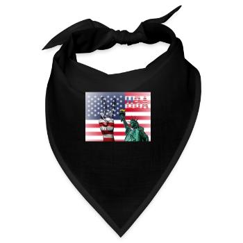 USA, Freiheitsstatue - Bandana - Schwarz - Vorne