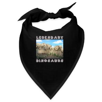 Dino Dinosaurier Zeitalter mit T rex & Spinosaurus - Bandana - Schwarz - Vorne
