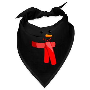 Schneemann Snowman - Bandana - Schwarz - Vorne