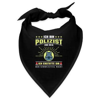 Polizei Polizist Polizisten Polizeibeamter - Bandana - Schwarz - Vorne