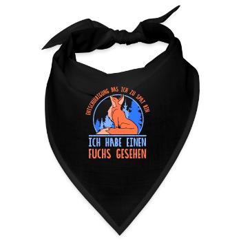 ich habe ein fuchs gesehen - Bandana - Schwarz - Vorne