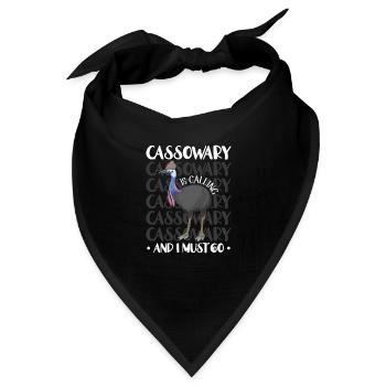 Cassowary Is Calling And I Must Go - Bandana - Schwarz - Vorne