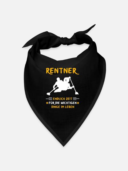 Rentner Rente Rentenbeginn Kanute Kanu - Bandana - Schwarz - Vorne