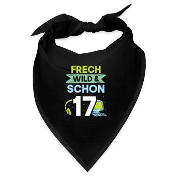 17 Jahre Geburtstag Gamer Gaming - Bandana - Schwarz - Vorne