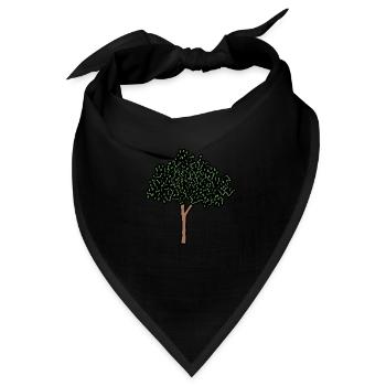 Binary Tree Admin Hacker Coder Programmierer - Bandana - Schwarz - Vorne