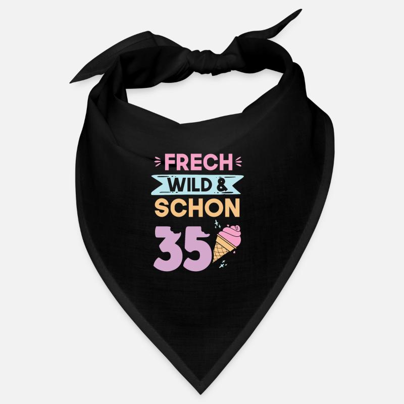 Geschenk 35 Jahre Geburtstag Eis essen Bandana