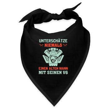 6 Zylinder Tuner Tuning V6 - Bandana - Schwarz - Vorne