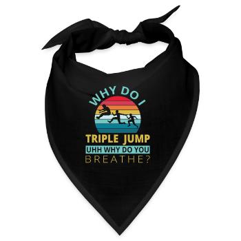 Why do i Tripple Jump - Bandana - Schwarz - Vorne