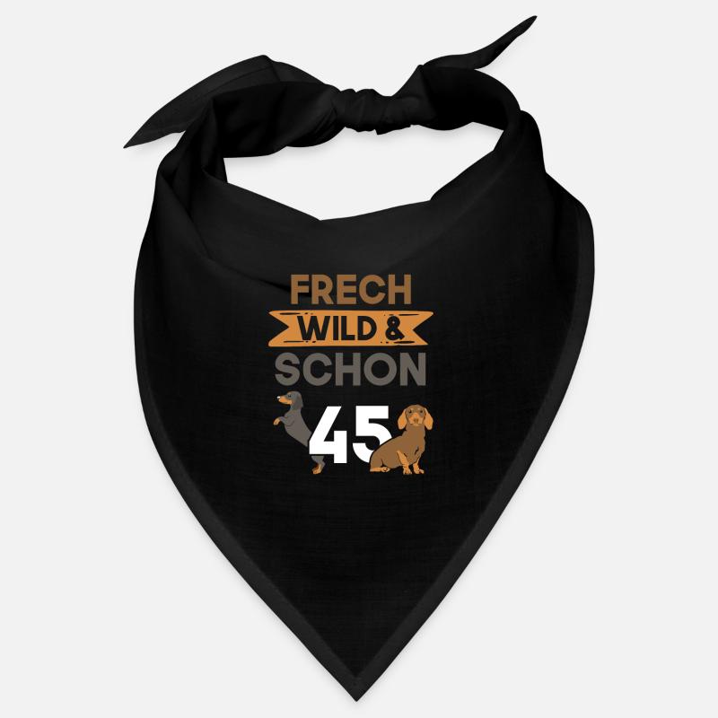 Geschenk 45 Jahre Geburtstag Dackel Bandana