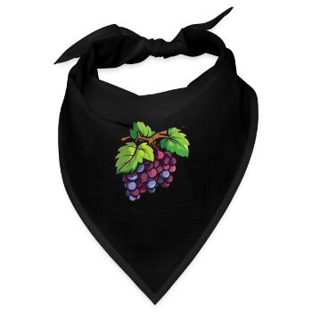 Weintrauben Symbol - Bandana - Schwarz - Vorne