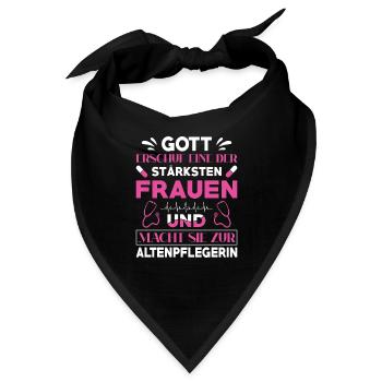Altenpfleger Geschenk Altenpflege Pflegefachkraft - Bandana - Schwarz - Vorne