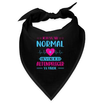 Altenpfleger Geschenk Altenpflege Pflegefachkraft - Bandana - Schwarz - Vorne