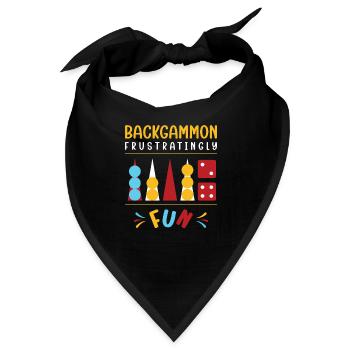 Backgammon Spiel - Bandana - Schwarz - Vorne