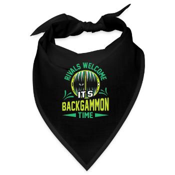 Backgammon Spiel - Bandana - Schwarz - Vorne