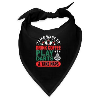 Dart Dartspieler Dartspiel Herren - Bandana - Schwarz - Vorne