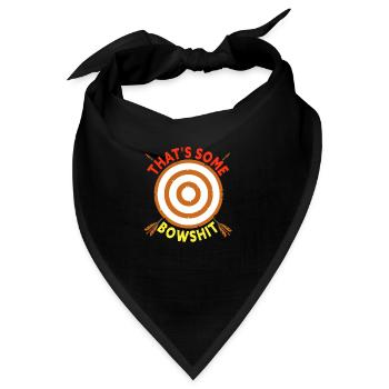 That's Some Bowshit Pun Funny Archery Bow Archer - Bandana - Schwarz - Vorne