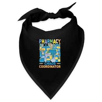 Pharmacy Chaos Coordinator Funny Pharmacist - Bandana - Schwarz - Vorne