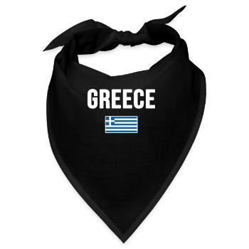 Griechenland - Bandana - Schwarz - Vorne